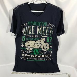 Retro brand St. Patrick’s Day Bike Meet V-neck Tee